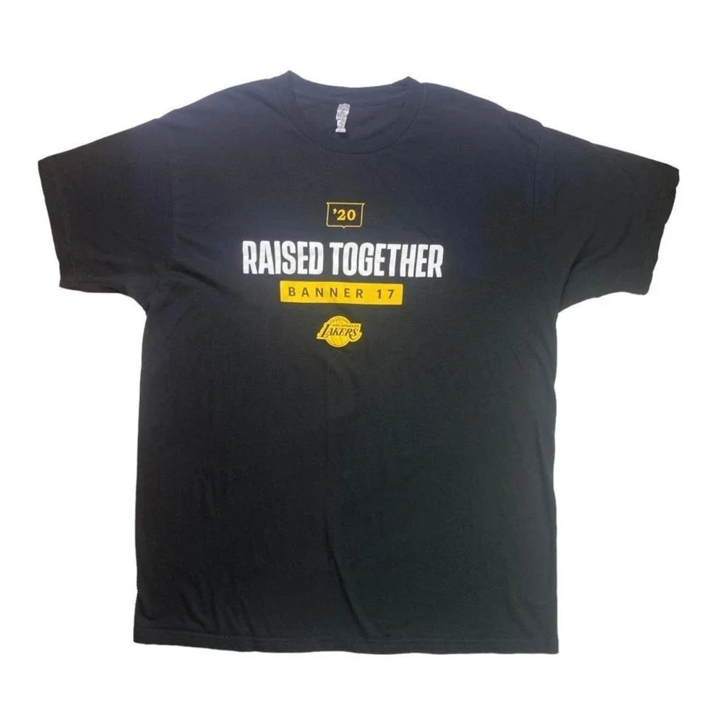 LA Los Angeles Lakers basketball promo shirt - 2020 Raising together - Banner 17
